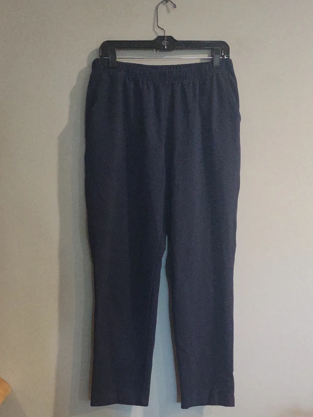 L.L. Bean Women's Large Petite Perfect Fit Navy Blue Straight Leg 2 Pocket Pants